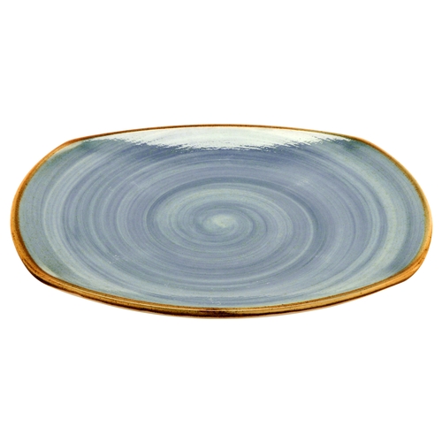 GET PP1604722912 Corona Artisan Blue Porcelain 12" dia. Rolled Edge Plate