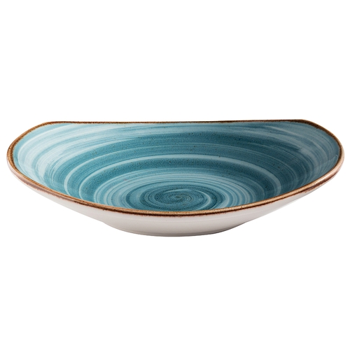 GET PP1604723224 Corona Artisan Blue Porcelain 11 oz. Rolled Edge Bowl- 2 Doz
