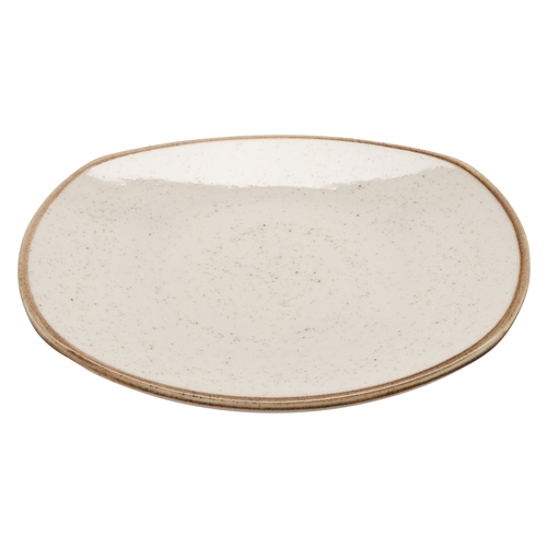 GET PP1605722612 Corona Artisan Beige Porcelain 10" dia. Rolled Edge Plate