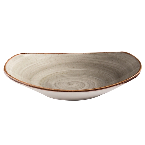 GET PP1607723224 Corona Artisan Grey Porcelain 11 oz. Rolled Edge Bowl- 2 Doz
