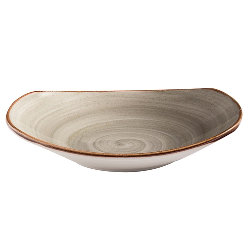 GET PP1607723812 Corona Artisan Grey Porcelain 34.3 oz. Rolled Edge Bowl