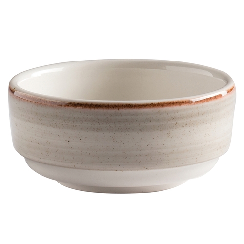 GET PP1607727324 Corona Artisan Grey Porcelain 3.8 oz. Rolled Edge Bowl-2 Doz