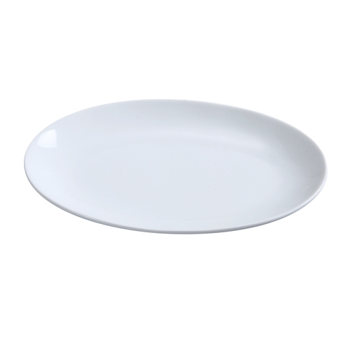 Yanco China PS-14-CP Piscataway White Porcelain 14" x 10"Oval Coupe Platter-1 Doz