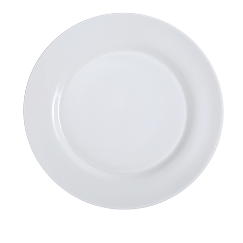 Yanco China PS-16 Piscataway White Porcelain 10.5" dia. Plate - 1 Doz
