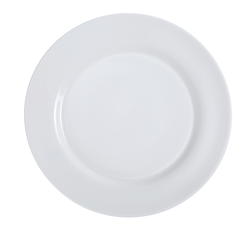 Yanco China PS-21 Piscataway White Porcelain 12" dia. Plate - 1 Doz
