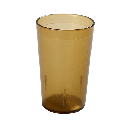 Yanco China PT-008A Amber Plastic 8 oz. Tumbler Glass - 6 Doz