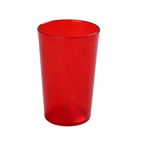 Yanco China PT-016R Red Plastic 16 oz. Tumbler - 6 Doz