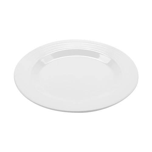 GET PT-9-MN-W Minski White Melamine 9" Textured Wide Rim Plate - 1 Doz