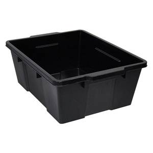 Quantum Food Service LC191507BK 21x15-7/8x7-3/4 Polypropylene Stackable Latch Container