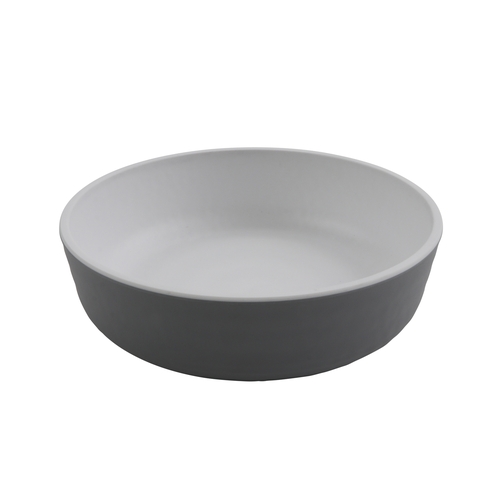 GET RB-7-WM/GRM Roca Balance White/Gray Melamine 34 oz. Bowl - 1 Doz