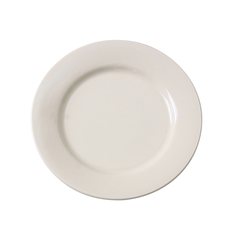 Yanco China RE-21 Recovery American White Porcelain 12" dia. Wide Rim Plate