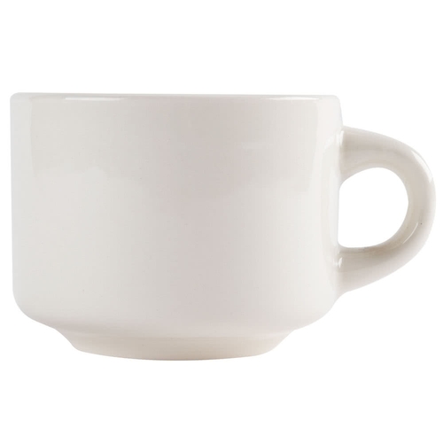 Yanco China RE-23 Recovery American White Porcelain 7 oz. Stackable Cup- 3 Doz