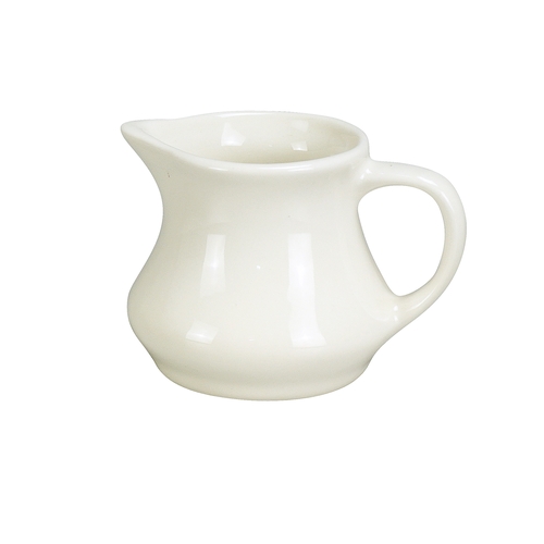 Yanco China RE-4-CM Accessories American White Porcelain 4 oz. Creamer - 3 Doz