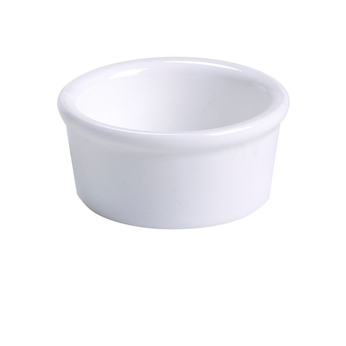 Yanco China RK-203 Accessories White Porcelain 2.5 oz. Smooth Ramekin - 4 Doz