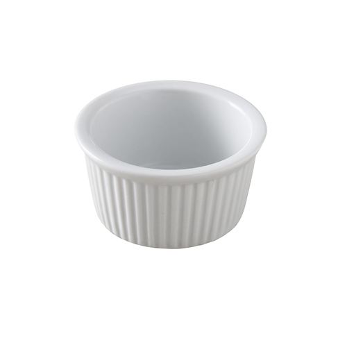 Yanco China RK-234 Accessories White Porcelain 3.5 oz. Fluted Ramekin - 4 Doz