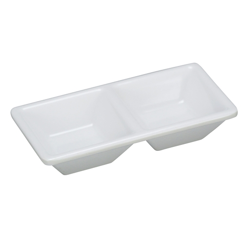 Yanco China RM-063 Rome White Melamine 5.1" x 2.5" Dessert Dish - 4 Doz