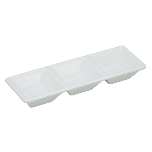 Yanco China RM-064 Rome White Melamine 7.5" x 2.5" Dessert Dish - 4 Doz