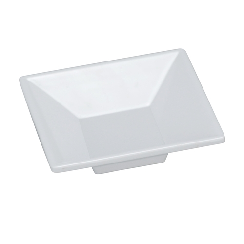 Yanco China RM-103 Rome White Melamine 3" x 3" Sqaure Plate - 6 Doz
