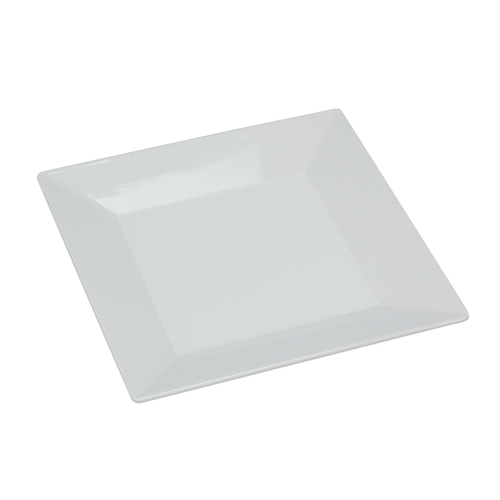 Yanco China RM-108 Rome White Melamine 8" x 8" Square Plate - 4 Doz