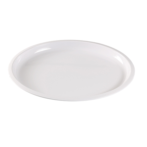Yanco China RM-3022 Rome White Melamine 22" x 18" Oval Turkey Platter - 6 Each