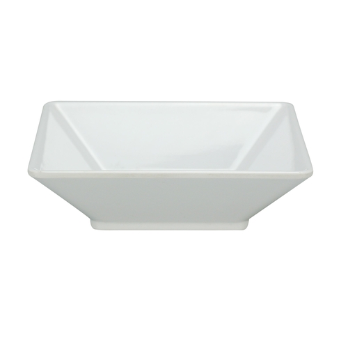 Yanco China RM-307 Rome White Melamine 22 oz. 7" x 7" Square Bowl - 4 Doz