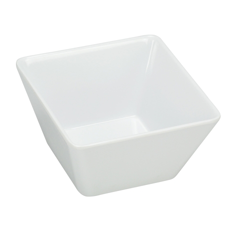 Yanco China RM-404 Rome White Melamine 10 oz. 3.75" x 3.75" Square Bowl - 6 Doz
