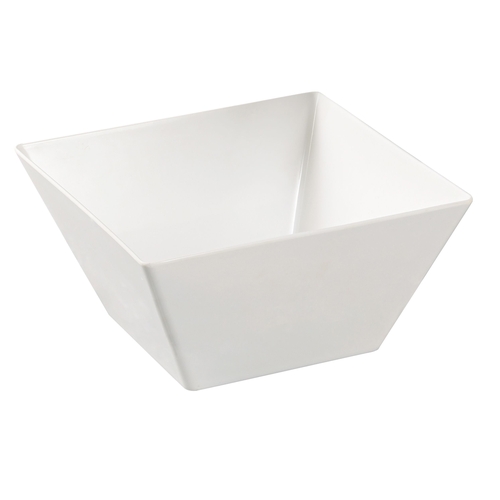 Yanco China RM-405 Rome White Melamine 18 oz. 5" x 5" Square Bowl - 4 Doz