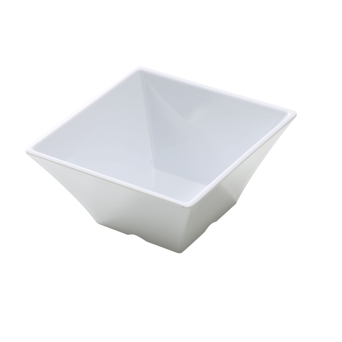 Yanco China RM-4106 Rome White Melamine 26 oz. 6" x 6" Square Bowl - 2 Doz