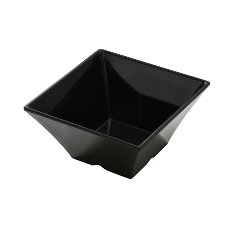 Yanco China RM-4106BK Rome Black Melamine 26 oz. 6" x 6" Square Bowl - 2 Doz