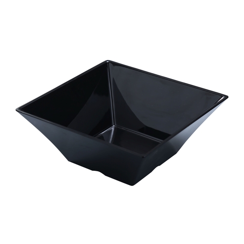 Yanco China RM-4109BK Rome Black Melamine 4 qt. 10" x 10" Square Bowl - 1 Doz