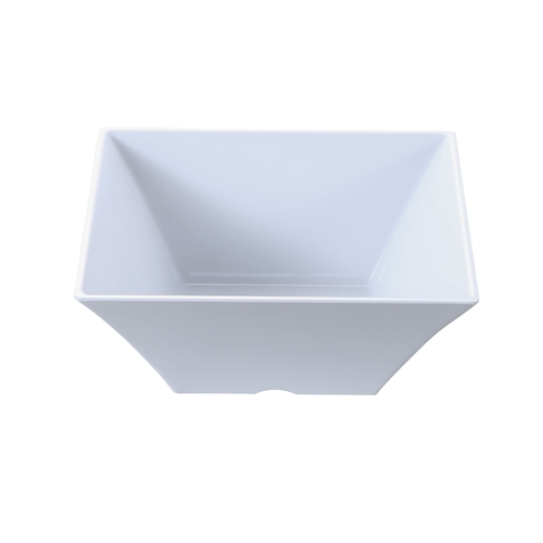 Yanco China RM-4112 Rome White Melamine 8 qt. 12" x 12" Square Bowl - 6 Each