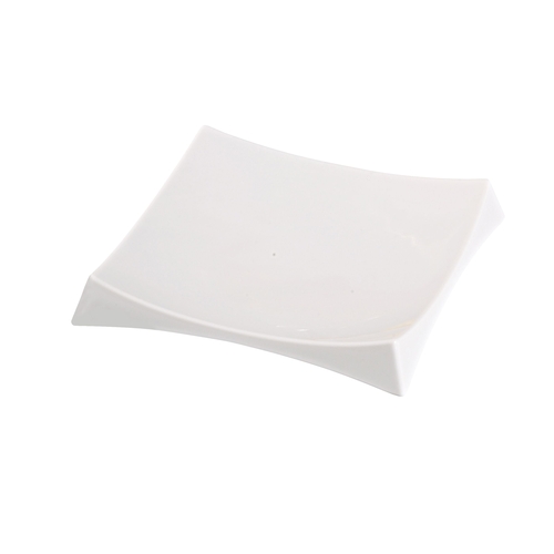 Yanco China RM-4209 Rome White Melamine 8.5" x 8.5" Square Sushi Plate - 1 Doz