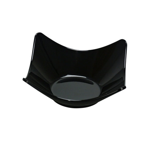 Yanco China RM-506BK Rome Black Melamine 12 oz. 6.25" x 6.25" Salad Bowl - 4 Doz