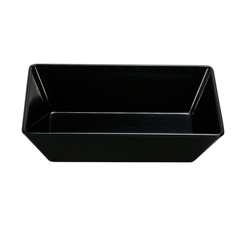 Yanco China RM-610BK Rome Black Melamine 9.75" x 5.8" Deep Plate - 2 Doz