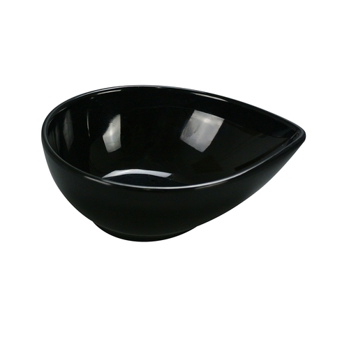 Yanco China RM-708BK Rome Black Melamine 26 oz. 8" x 6" Oval Dish - 4 Doz