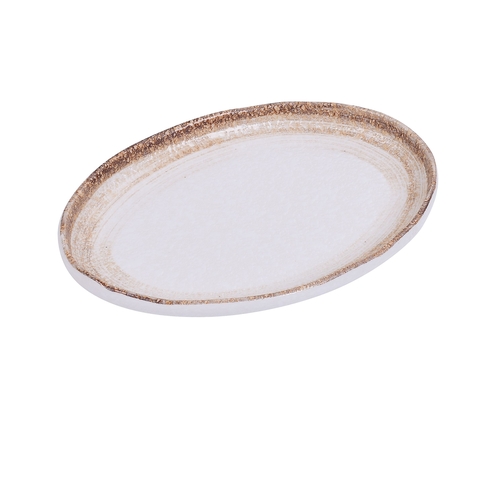 Yanco China RO-2310 Rockeye-2 Glazed Porcelain 10" x 6.75" Oval Platter - 2 Doz