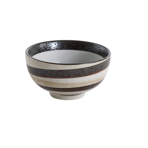 Yanco China RO-404 Rockeye Glazed Porcelain 9 oz. 4.4" dia. Rice Bowl - 3 Doz