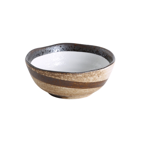 Yanco China RO-405 Rockeye Glazed Porcelain 8 oz. 4.5" dia. Miso Soup Bowl