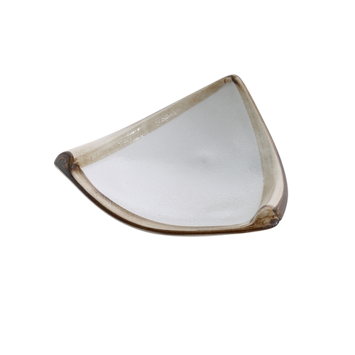 Yanco China RO-910 Rockeye Glazed Porcelain 10 oz. 10" x10" Triangular Plate