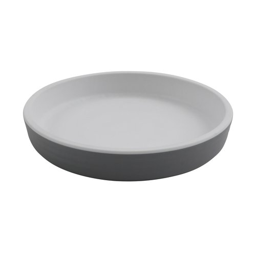 GET RP-5-WM/GRM Roca Balance White/Gray Melamine 5" dia. Dinner Plate- 4 Doz