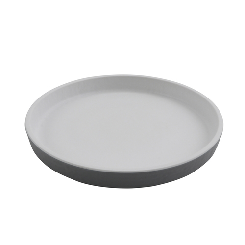 GET RP-7-WM/GRM Roca Balance White/Gray Melamine 7" dia. Dinner Plate- 2 Doz