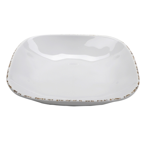 GET SB-48-UM Urban Mill Cream Melamine 1.5 qt. Square Irregular Bowl