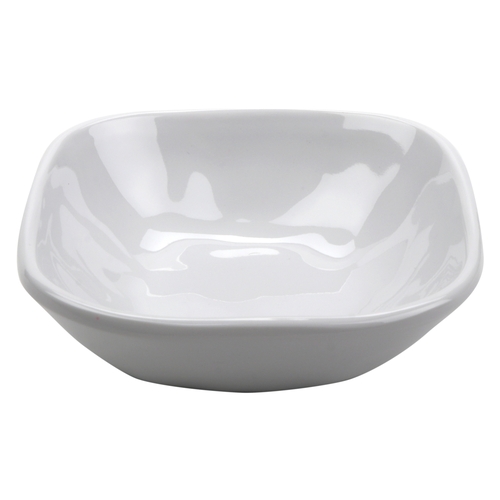 GET SB-5-AM-W Arctic Mill White Melamine 5 oz. Square Monkey Dish - 4 Doz