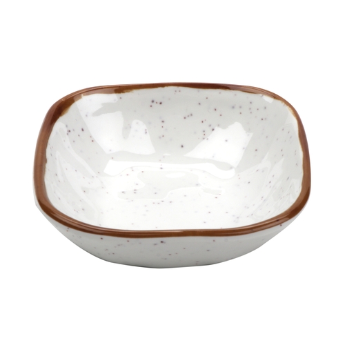 GET SB-5-RM Rustic Mill Cream Melamine 5 oz. 4.25" Square Monkey Dish