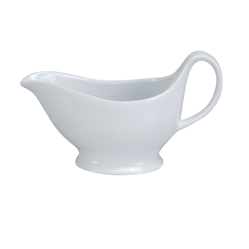 Yanco China SB-8 Accessories White Porcelain 8.5 oz. Sauce Boat w/ Handle