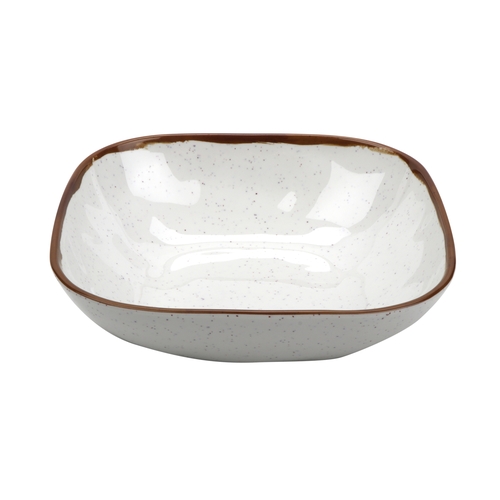 GET SB-80-RM Rustic Mill Cream Melamine 2.5 qt. Square Bowl - 6 Each