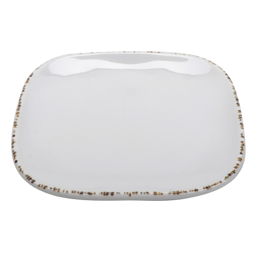 GET SCS-6-UM Urban Mill Cream Melamine 6" Irregular Square Plate - 2 Doz