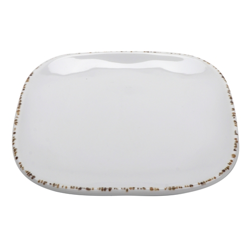 GET SCS-9-UM Urban Mill Cream Melamine 9.5" Square Irregular Plate- 1 Doz