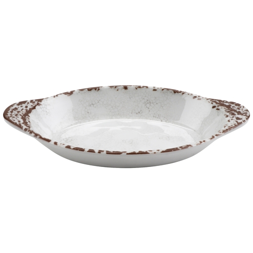 GET SD-08-FM French Mill Melamine 10 oz. 9.4" x 5.4" Oval Side Dish-2 Doz
