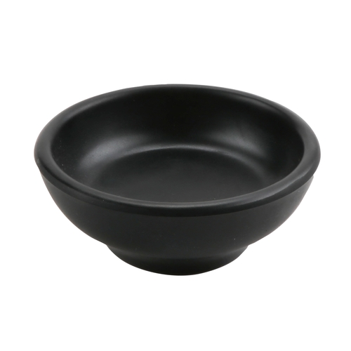 GET SD-SS-BK Black Melamine 3" dia. Soy Sauce Dish - 6 Dozen